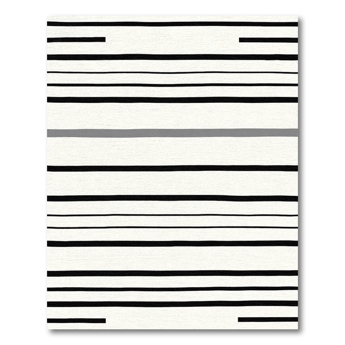 Minimalist Gray Striped Line Rug
