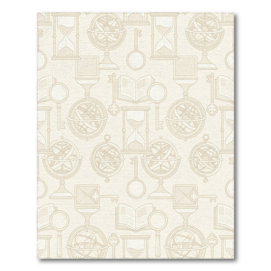 Vintage Hourglass Key Celestial Globe Rug