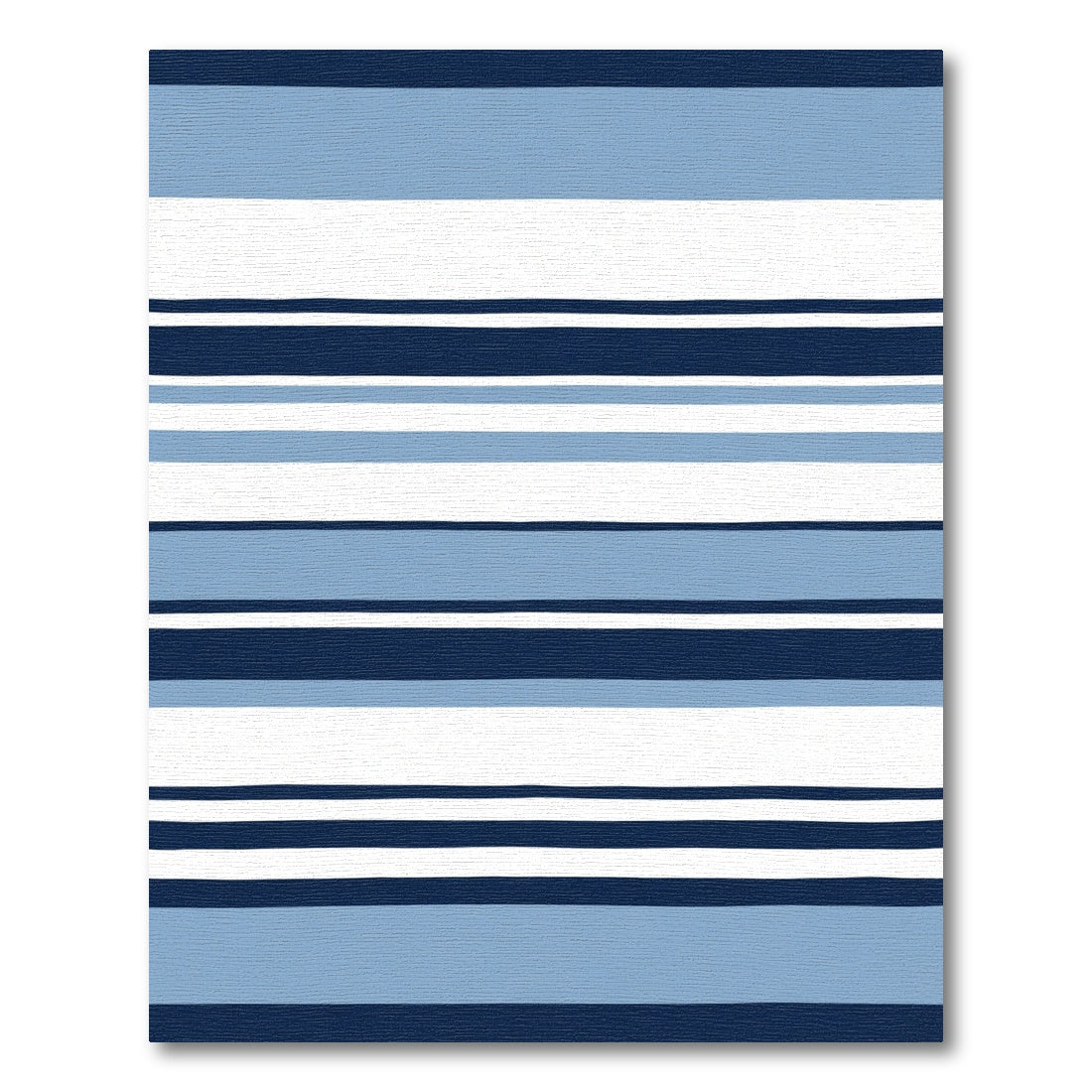 Nautical Navy Sky White Stripes Rug
