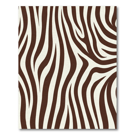 Rich Brown Zebra Stripe Abstract Rug