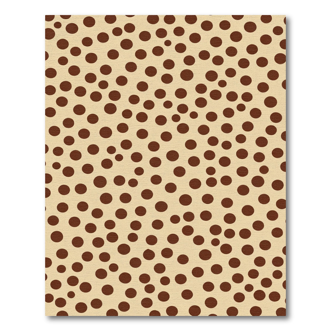 Brown Speckled Beige Circle Pattern Rug