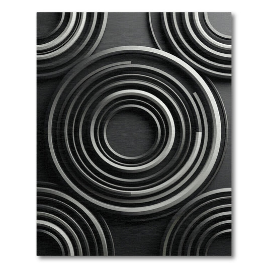 Monochromatic Concentric Circles Rug
