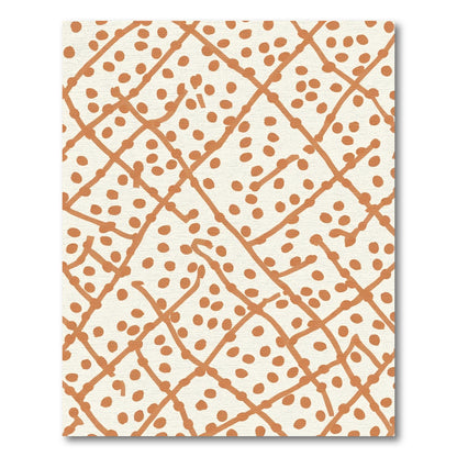 Terracotta Dot Net Overlay Rug