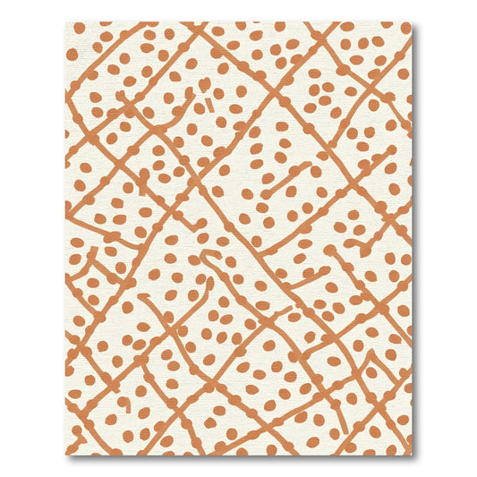 Terracotta Dot Net Overlay Rug