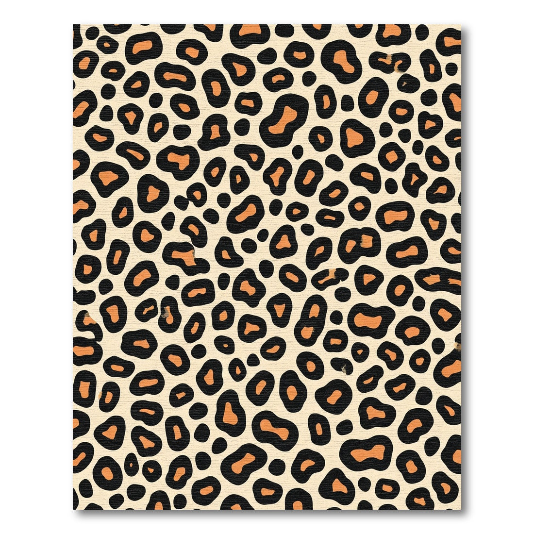 Bold Orange Black Leopard Spots Rug