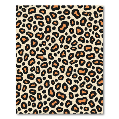 Bold Orange Black Leopard Spots Rug