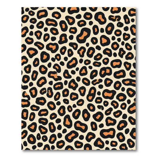 Bold Orange Black Leopard Spots Rug