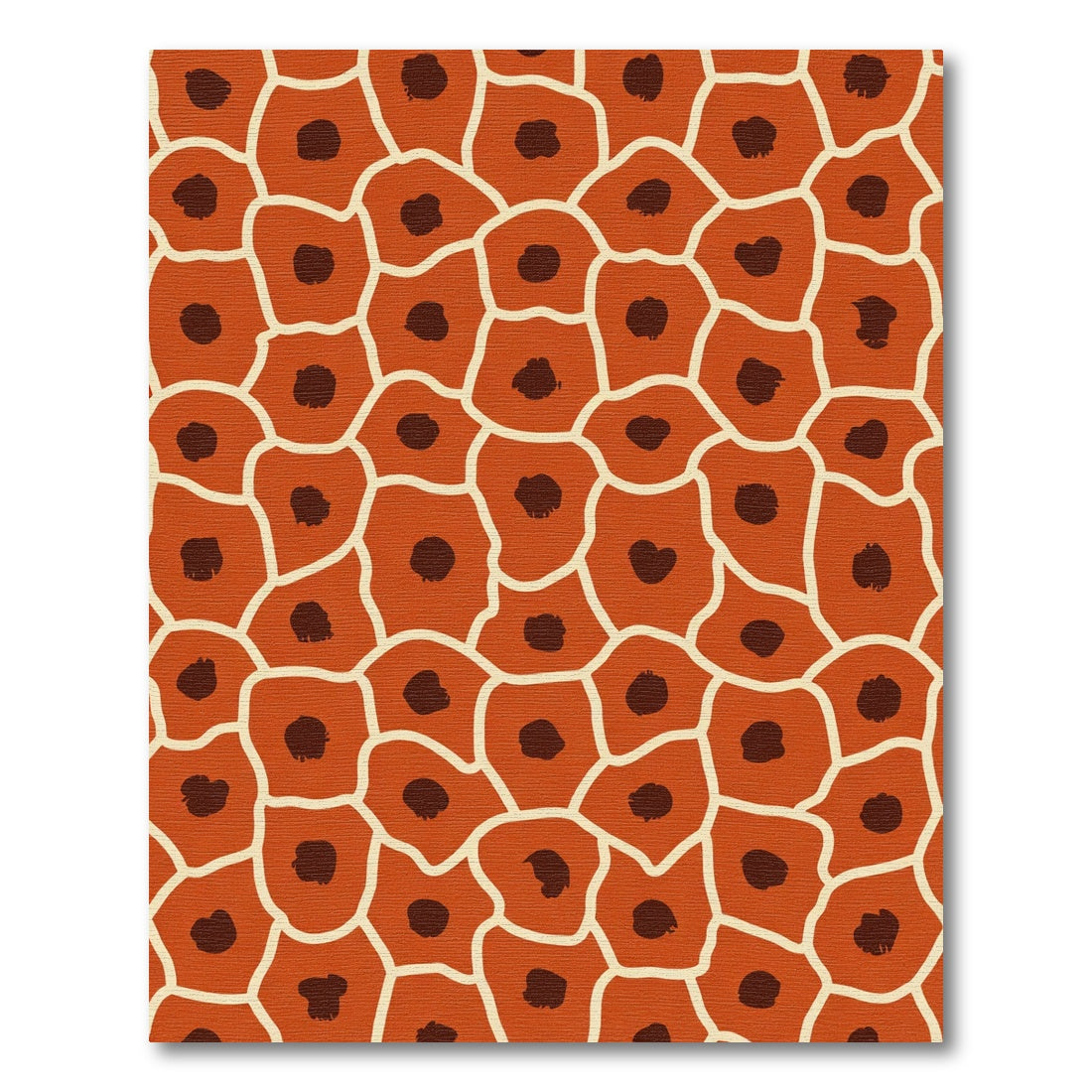 Terracotta Organic Cell Shapes Rug
