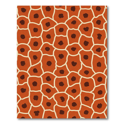 Terracotta Organic Cell Shapes Rug