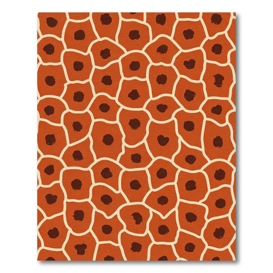 Terracotta Organic Cell Shapes Rug