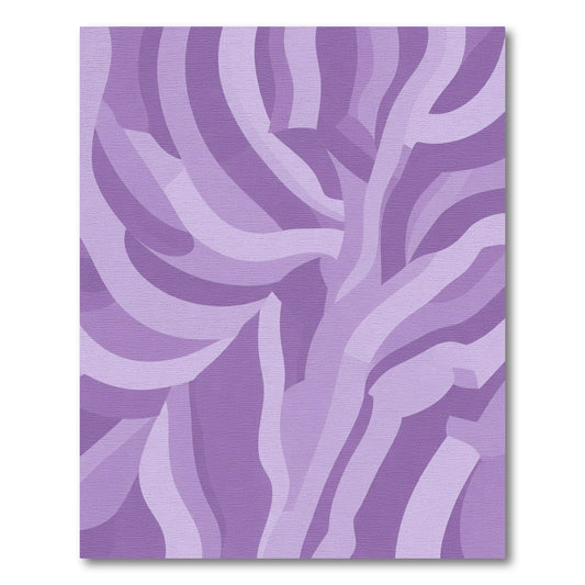 Lilac Swirl Ribbon Abstract Rug