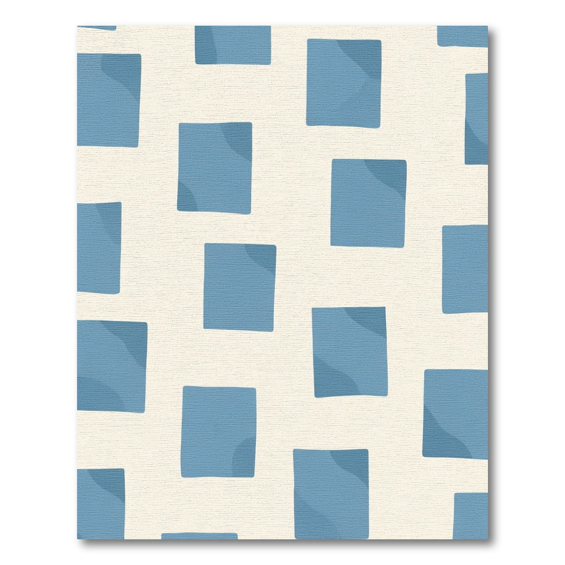Soft Blue Square Tile Layout Rug