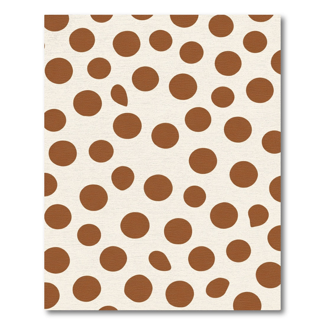 Earthy Ochre Polka Dot Scatter Rug
