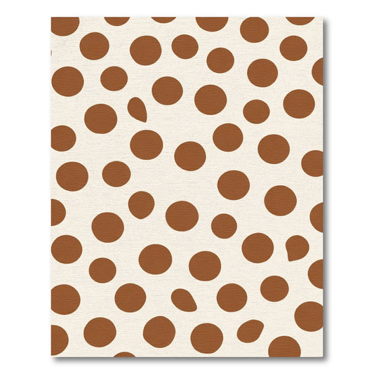 Earthy Ochre Polka Dot Scatter Rug