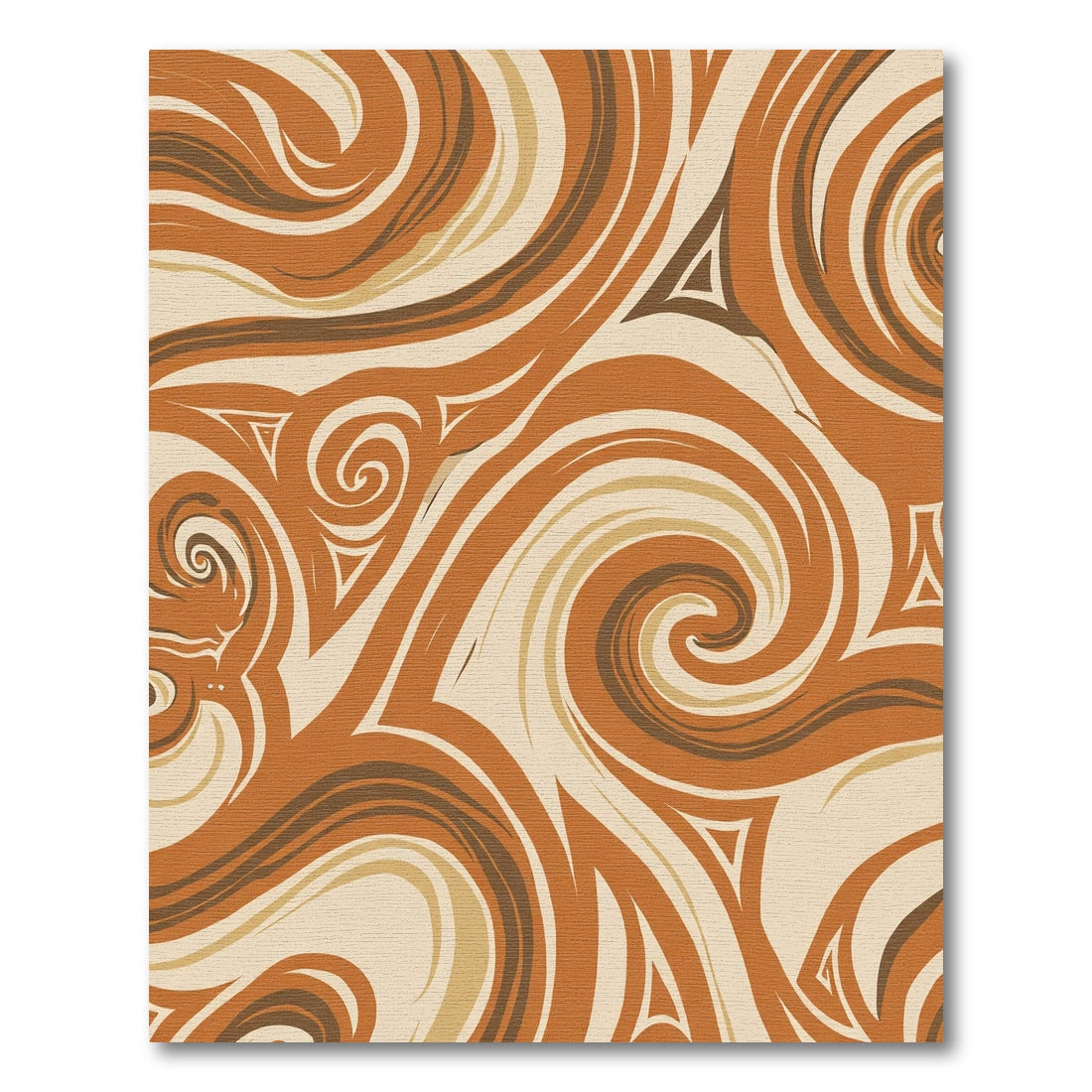 Earthy Swirls Tribal Triangles Rug