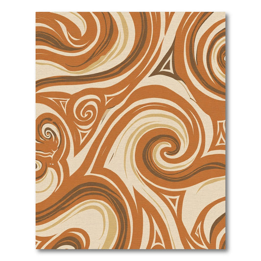 Earthy Swirls Tribal Triangles Rug