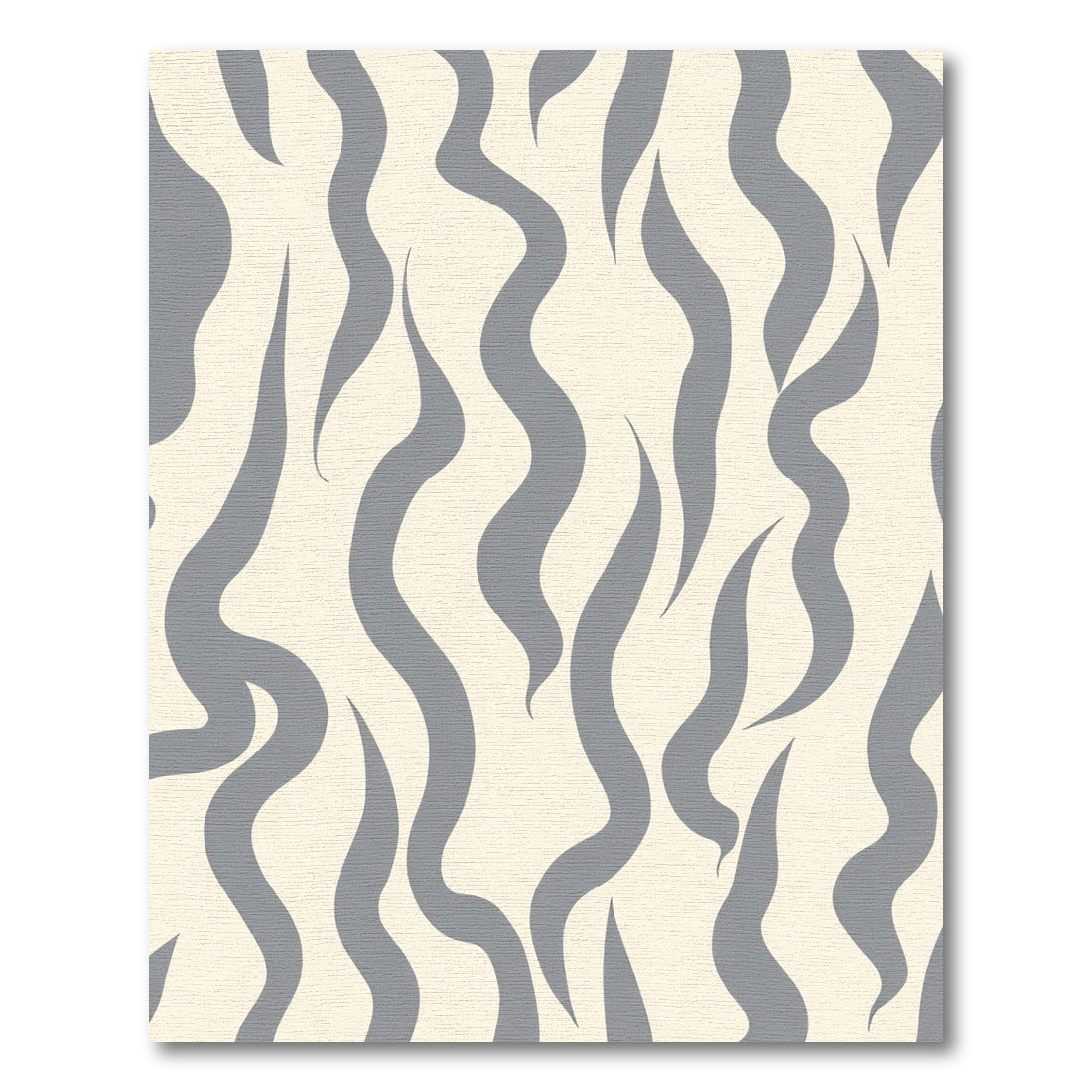 Soft Gray Abstract Flame Swirls Rug