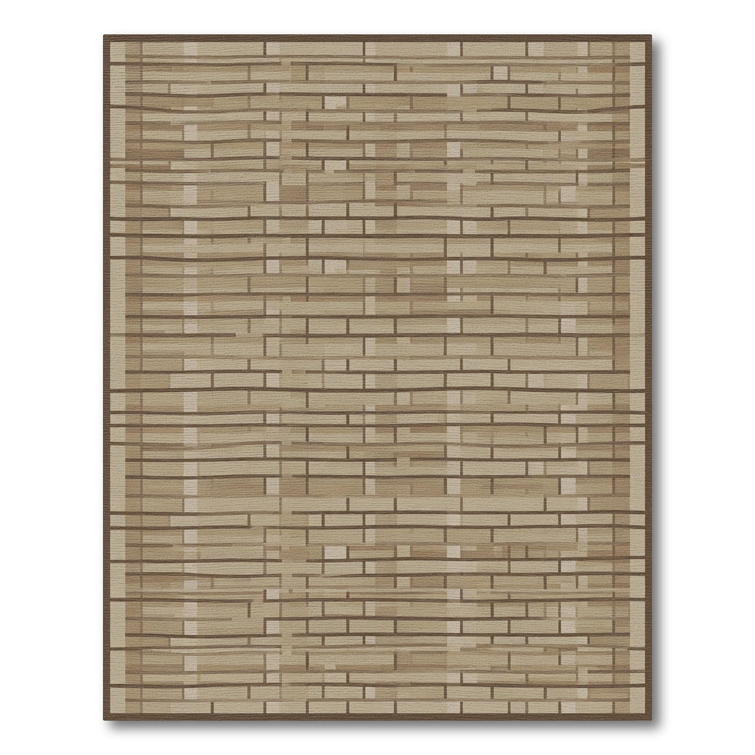 Rustic Tan Brick Texture Rug
