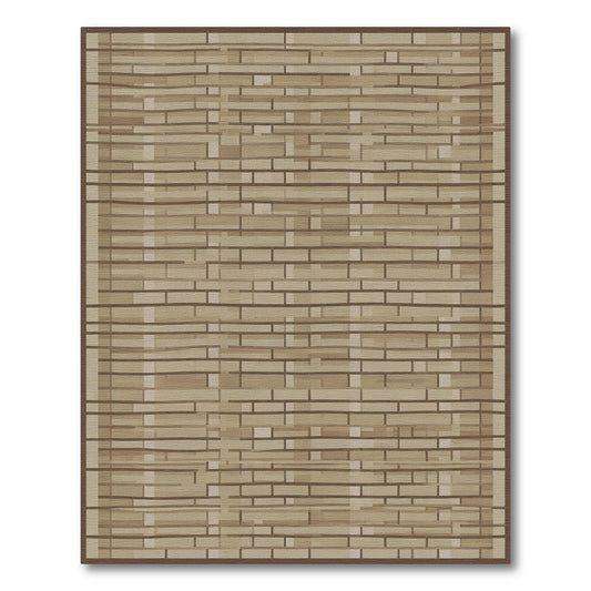 Rustic Tan Brick Texture Rug