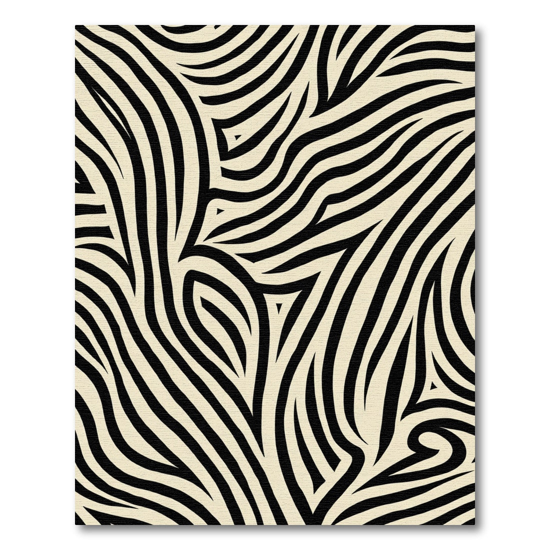 Bold Black and Cream Zebra Stripes Rug
