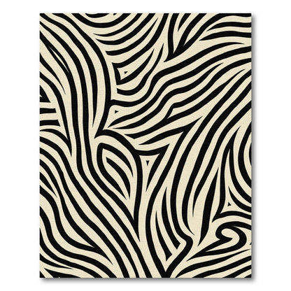 Bold Black and Cream Zebra Stripes Rug