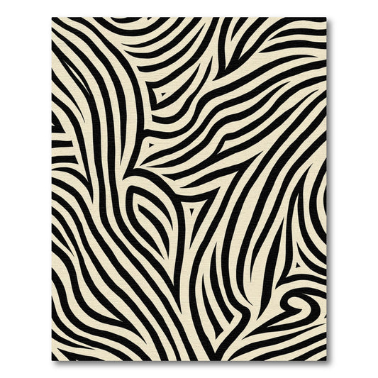 Bold Black and Cream Zebra Stripes Rug