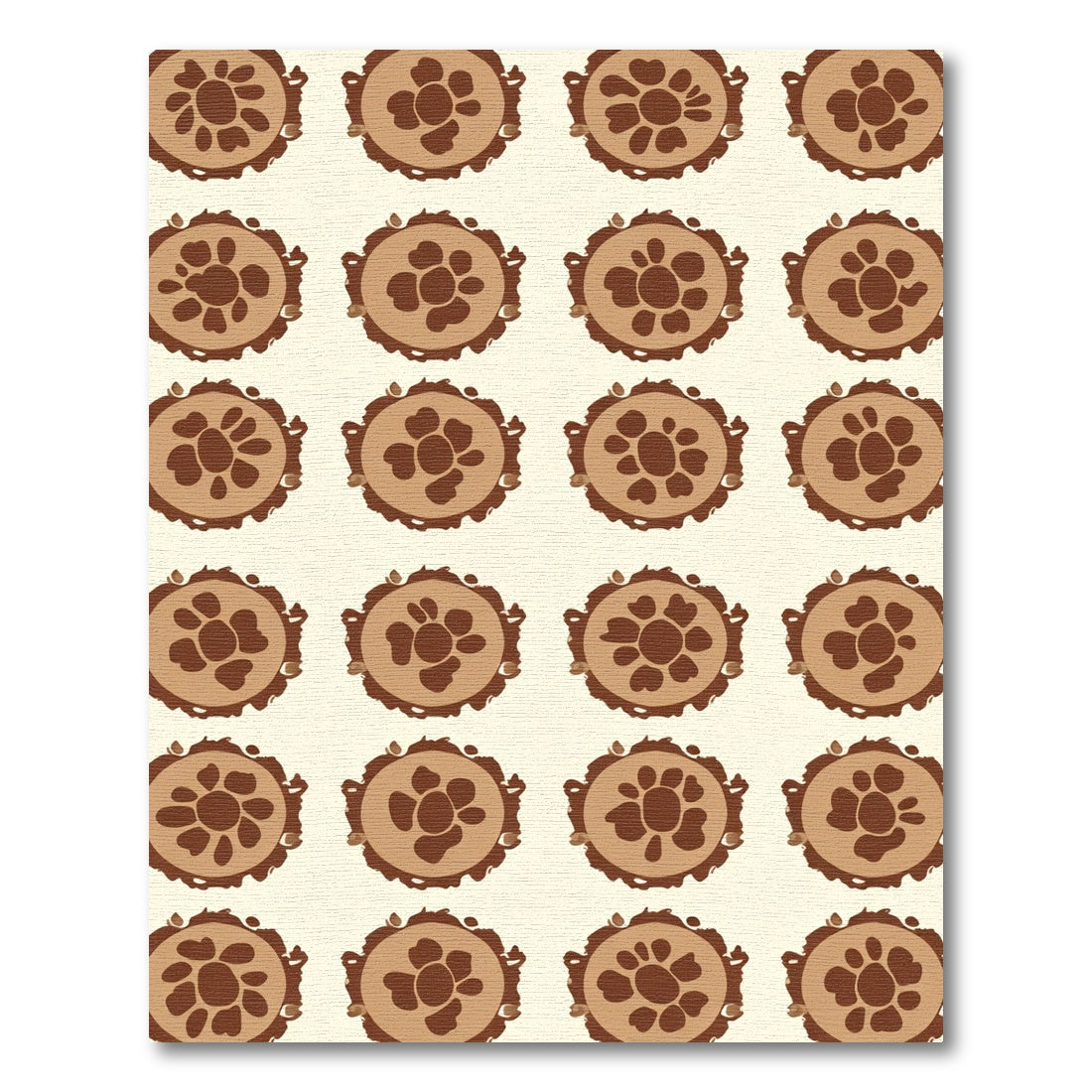 Chocolate Brown Floral Round Medallions Rug