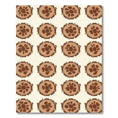 Chocolate Brown Floral Round Medallions Rug