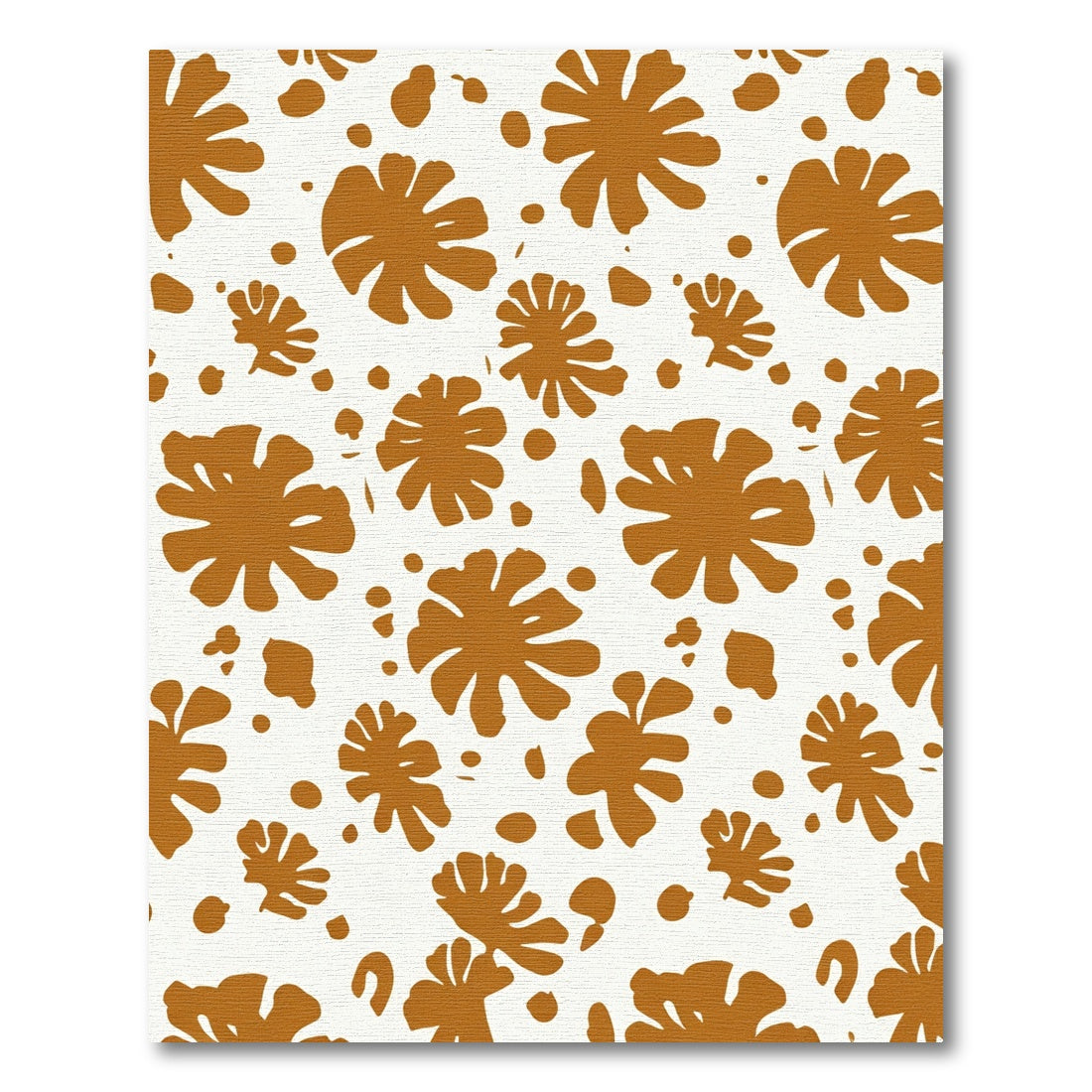 Warm Ochre Floral Spots Rug