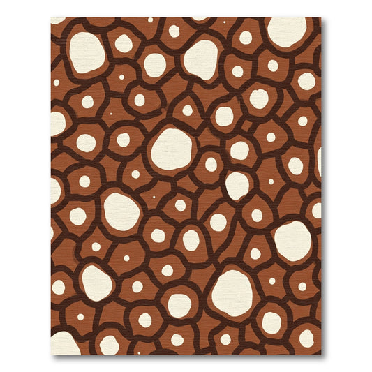 Organic Ochre Cell Cluster Rug