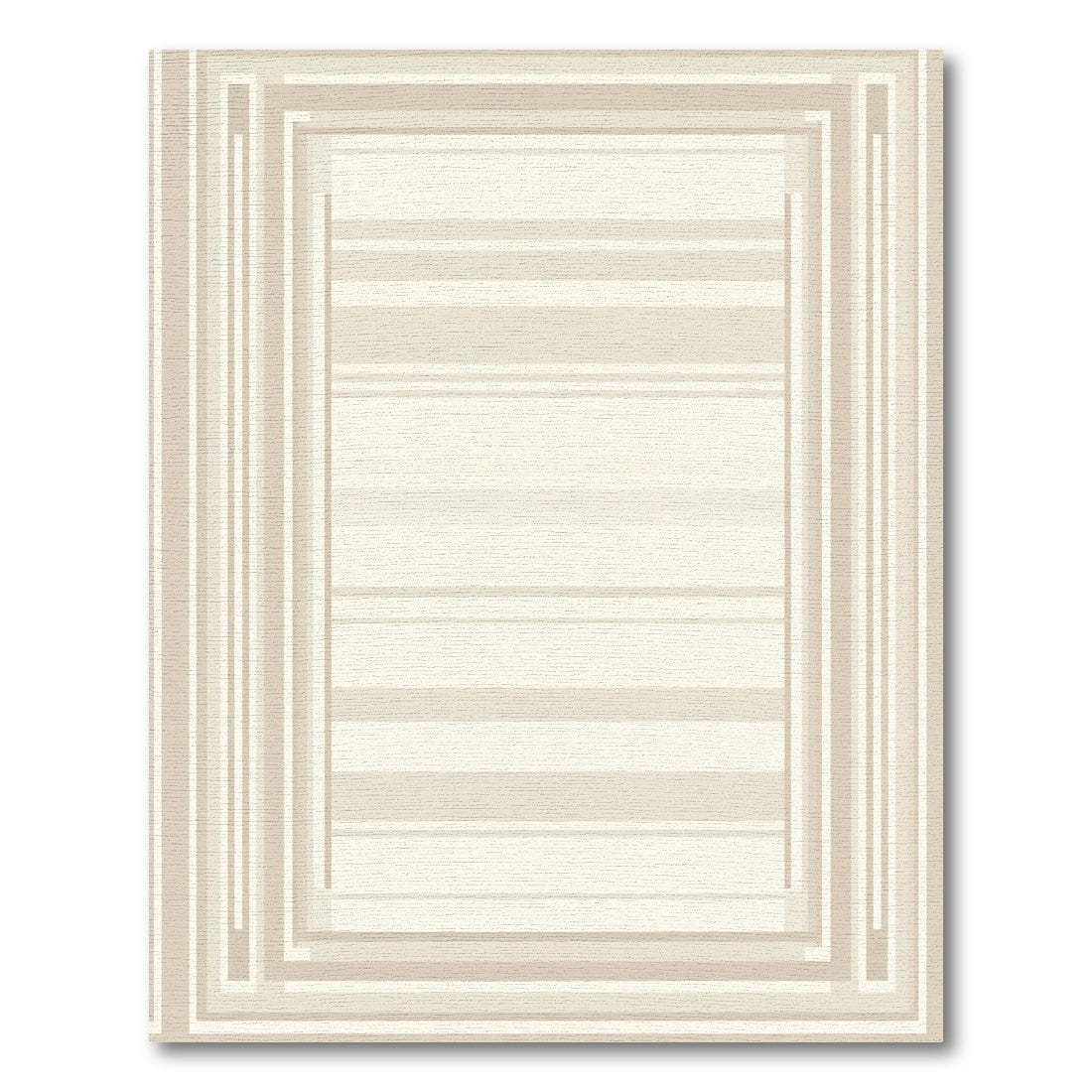 Neutral Tones Concentric Stripe Rug