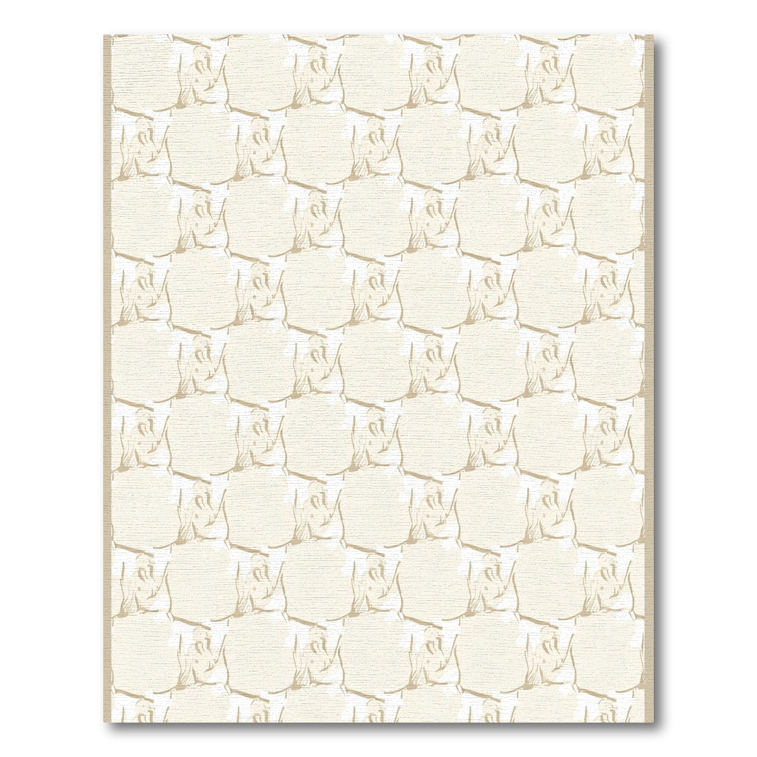Cream Textured Geometric All-over Rug