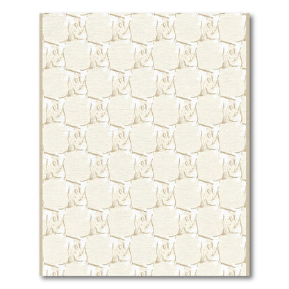 Cream Textured Geometric All-over Rug