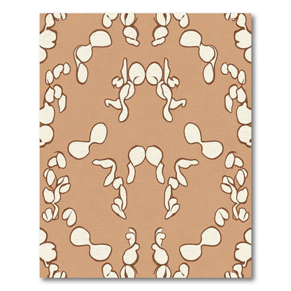 Warm Tan Organic Abstract Shape Rug