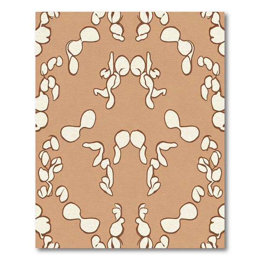 Warm Tan Organic Abstract Shape Rug