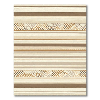 Geometric Stripe Earth Tones Rug