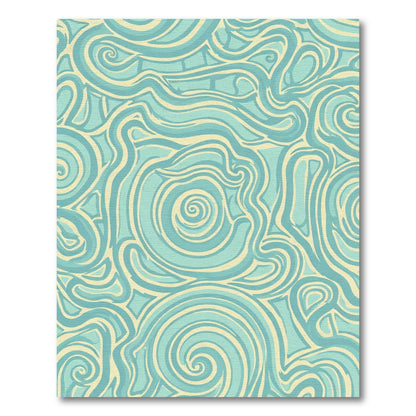 Seaside Swirl Pastel Aqua Rug
