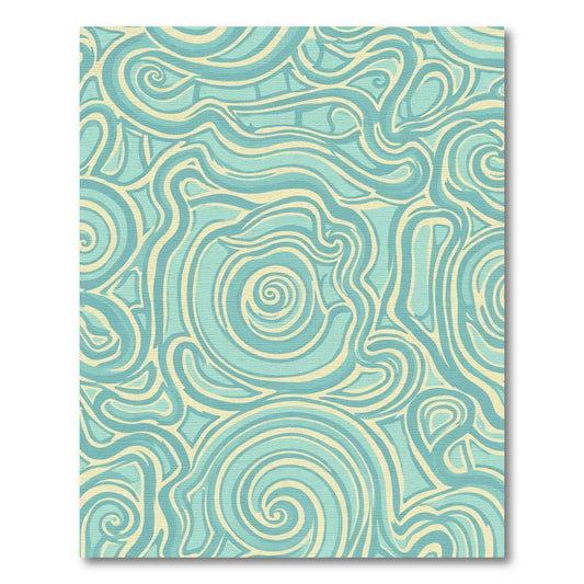 Seaside Swirl Pastel Aqua Rug