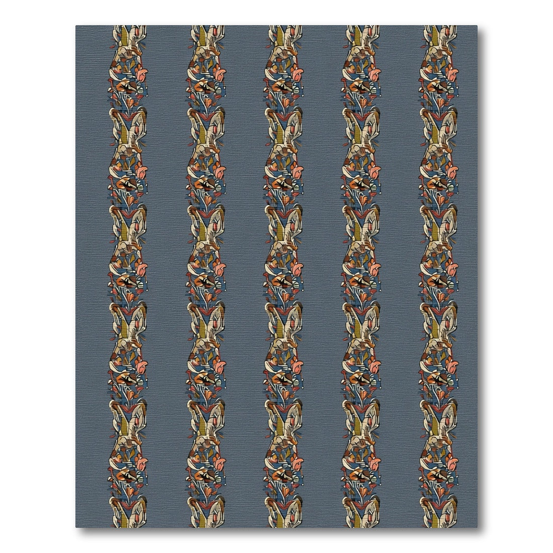 Art Nouveau Vertical Flower Bloom Rug