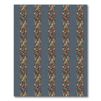 Art Nouveau Vertical Flower Bloom Rug