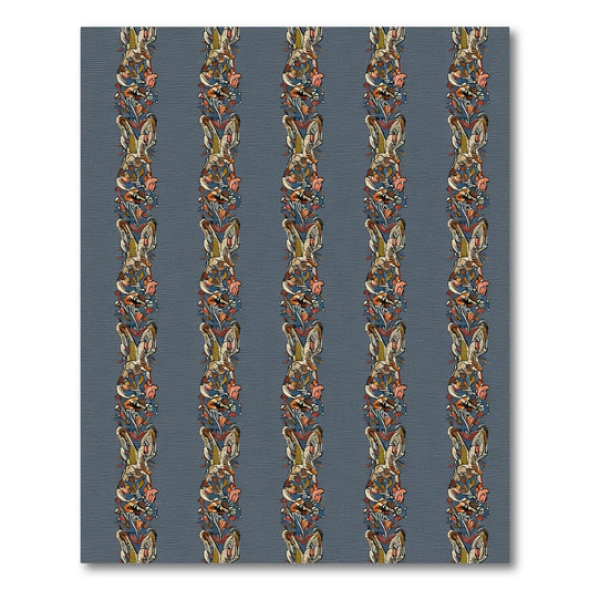 Art Nouveau Vertical Flower Bloom Rug