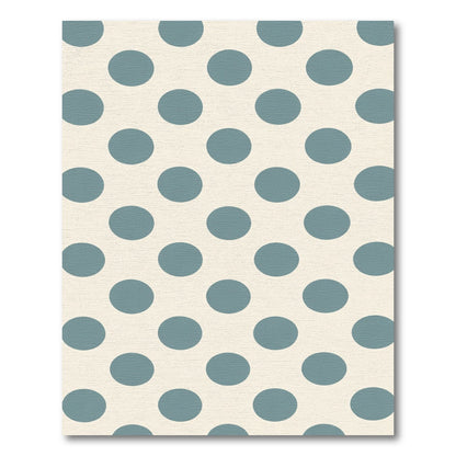 Aqua Polka Dot Classic Repeat Rug