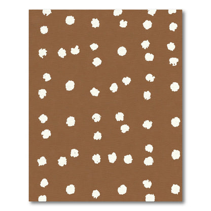 Brown Cream Scattered Spots Rug