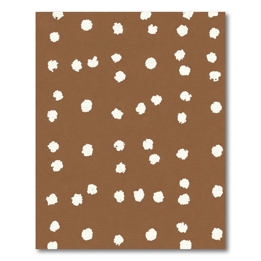 Brown Cream Scattered Spots Rug