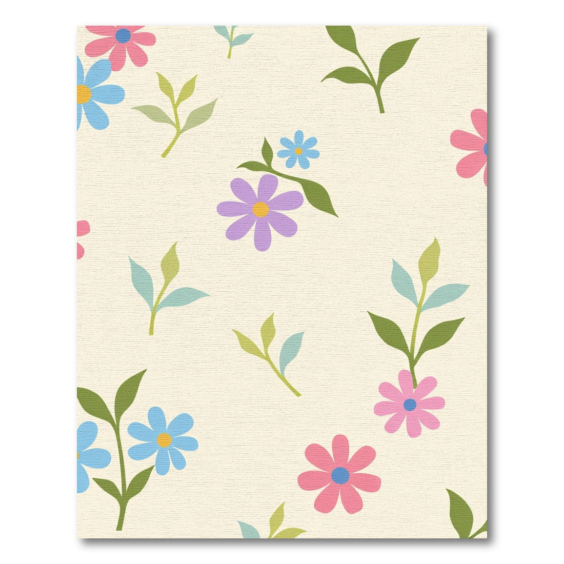 Pastel Floral Sprigs Meadow Rug