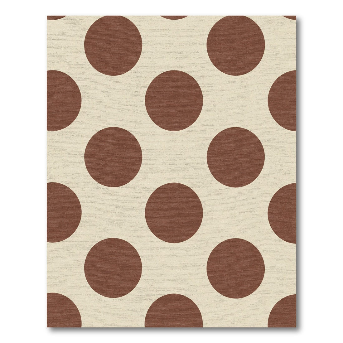 Brown Polka Dot Cream Accent Rug