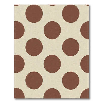 Brown Polka Dot Cream Accent Rug