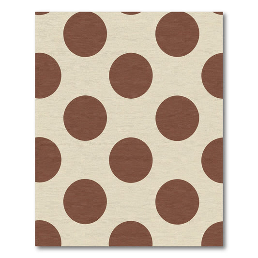 Brown Polka Dot Cream Accent Rug