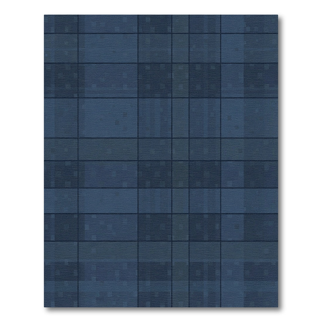 Deep Blue Tile Rectangle Rug