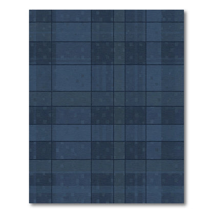 Deep Blue Tile Rectangle Rug